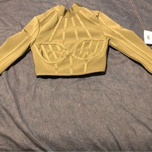 NWT Asos cropped knit bodycon top